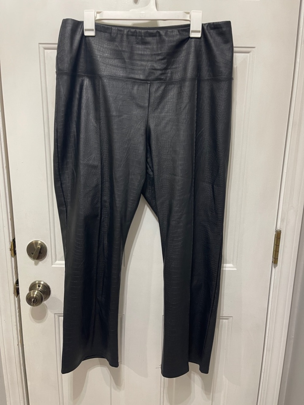 Joie $99 Pull on Tummy Control Crocodile Pattern Leather Pants XL